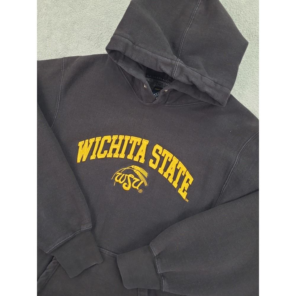 Wichita State Shockers Hoodie Men S Black College Heavyweight Y2K Steve & Barrys